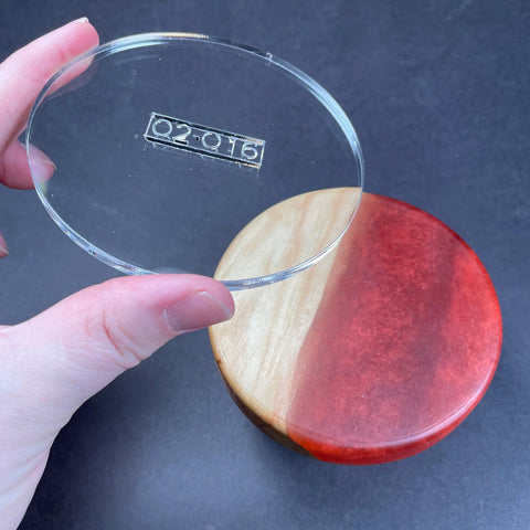 Gabarit acrylique - Coaster / Sous-verre - Mon plateau de bois