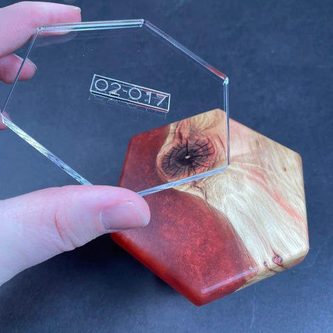 Gabarit acrylique - Coaster / Sous-verre - Mon plateau de bois
