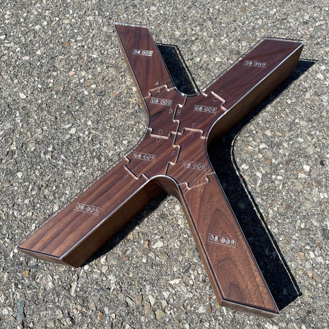 Gabarit acrylique - Forme en "X" pied de table - Mon plateau de bois