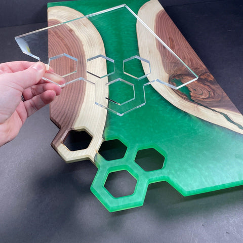 Gabarit acrylique - Hexagon - Mon plateau de bois