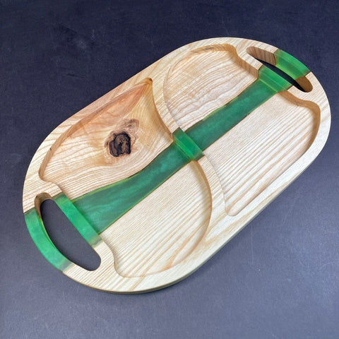 Gabarit acrylique - Plateau de service - Oval 2 parties - Mon plateau de bois