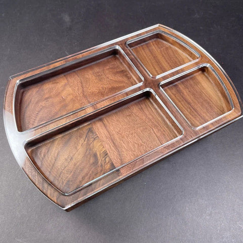 Gabarit acrylique - plateau de service - rectangle incurvé 4 parties - Mon plateau de bois