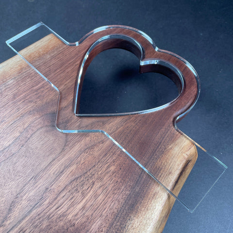 Gabarit acrylique - Poignée Coeur moderne - Mon plateau de bois