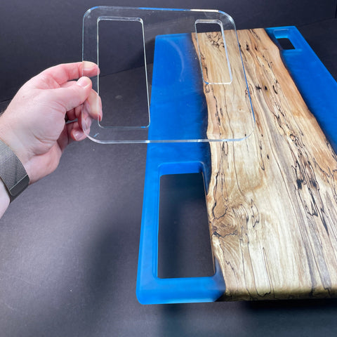 Gabarit acrylique - Poignée double rectangle - Mon plateau de bois