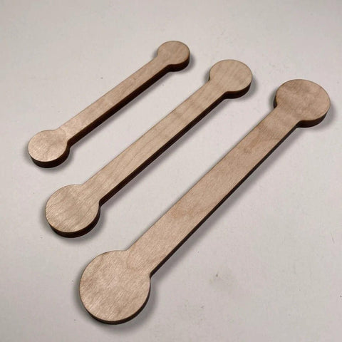 Insert "Dog Bone" bois en Érable épaisseur 6 mm - Mon plateau de bois