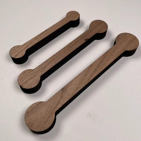Insert "Dog Bone" bois en Noyer américain épaisseur 12 mm - Mon plateau de bois
