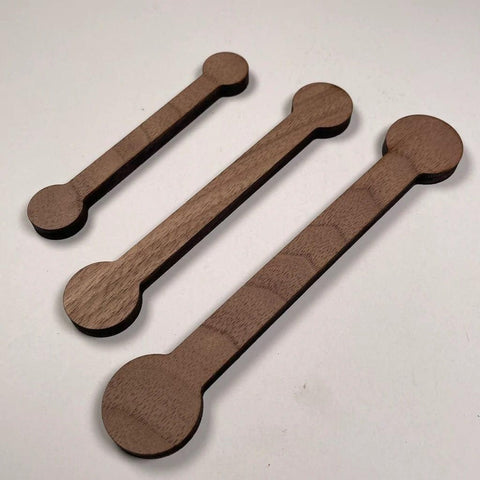 Insert "Dog Bone" bois en Noyer américain épaisseur 6 mm - Mon plateau de bois