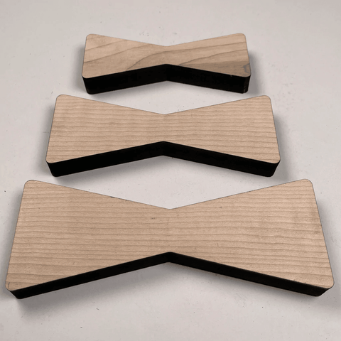 Insert Papillon bois en Érable ondé épaisseur 12 mm - Mon plateau de bois