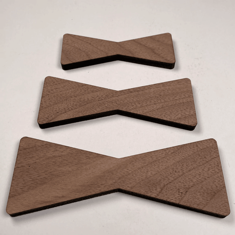 Insert Papillon bois en Noyer américain épaisseur 6 mm - Mon plateau de bois