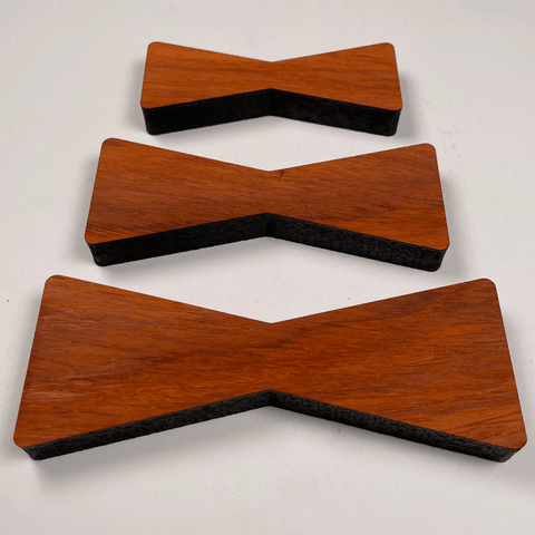 Insert Papillon bois en Padouk épaisseur 12 mm - Mon plateau de bois