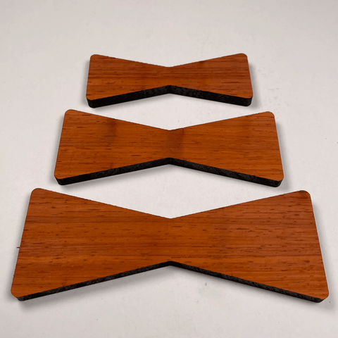 Insert Papillon bois en Padouk épaisseur 6 mm - Mon plateau de bois