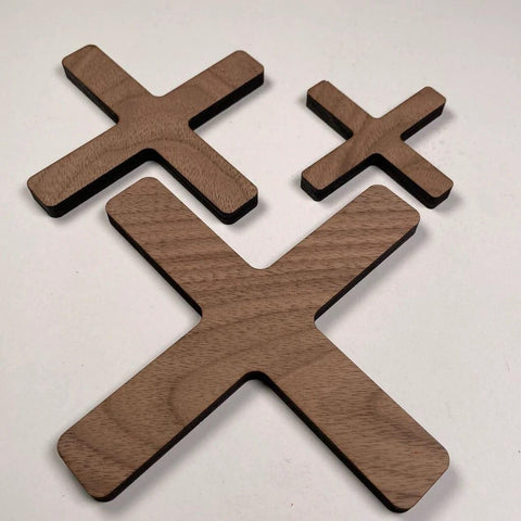 Insert " X " bois en Noyer américain épaisseur 12 mm - Mon plateau de bois