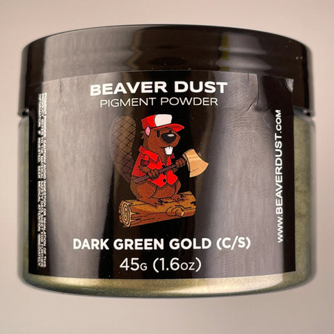 Beaver Dust Pigment Caméléon (color shift) Dark Green Gold - Mon plateau de bois