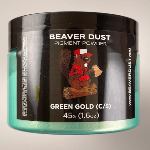 Beaver Dust Pigment Caméléon (color shift) Green Gold - Mon plateau de bois