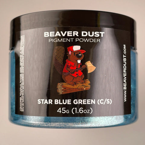 Beaver Dust Pigment Caméléon (color shift) Star blue Green - Mon plateau de bois