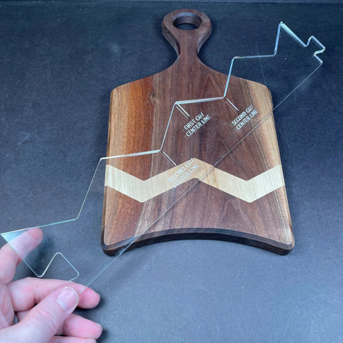 Gabarit acrylique - Chevron Stitch template - Mon plateau de bois