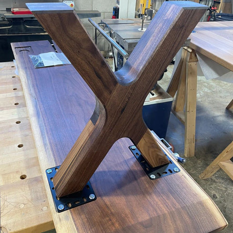 Gabarit acrylique - Forme en "X" pied de table - Mon plateau de bois