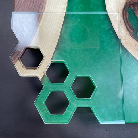 Gabarit acrylique - Hexagon - Mon plateau de bois