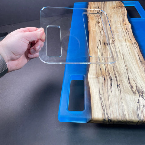 Gabarit acrylique - Poignée double rectangle - Mon plateau de bois