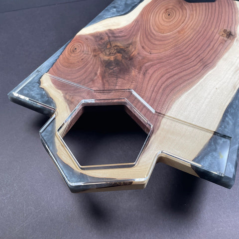 Gabarit acrylique - Poignée Modern Hexagon - Mon plateau de bois
