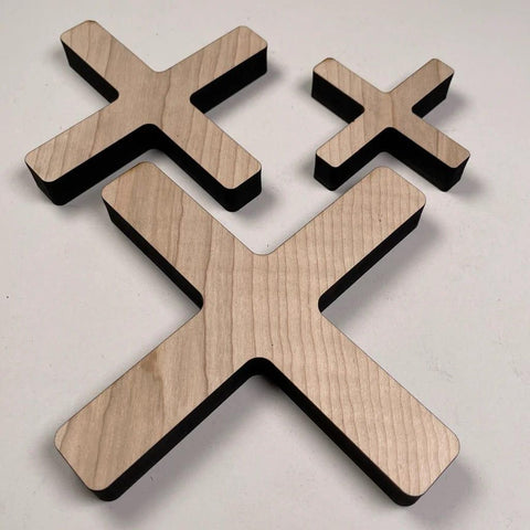Insert " X " bois en Érable épaisseur 12 mm - Mon plateau de bois