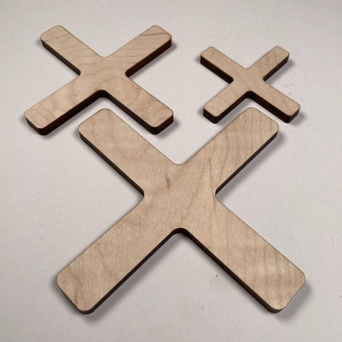 Insert " X " bois en Érable épaisseur 6 mm - Mon plateau de bois