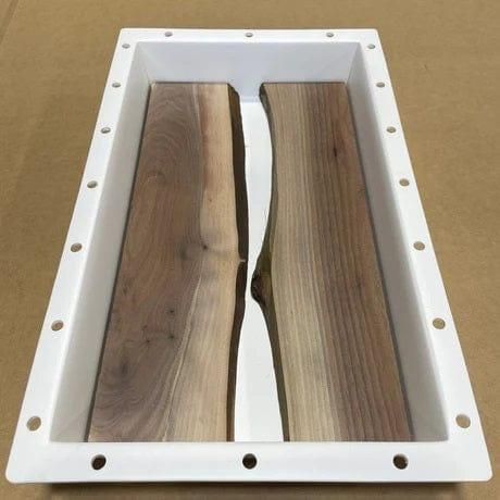Moule rectangle avec support bois - 26x6.5x7cm pour fabrication de
